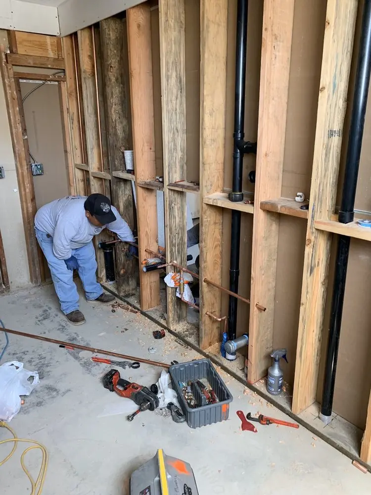 Commercial rough-in plumbing for Gas Line Repair in Greenwood